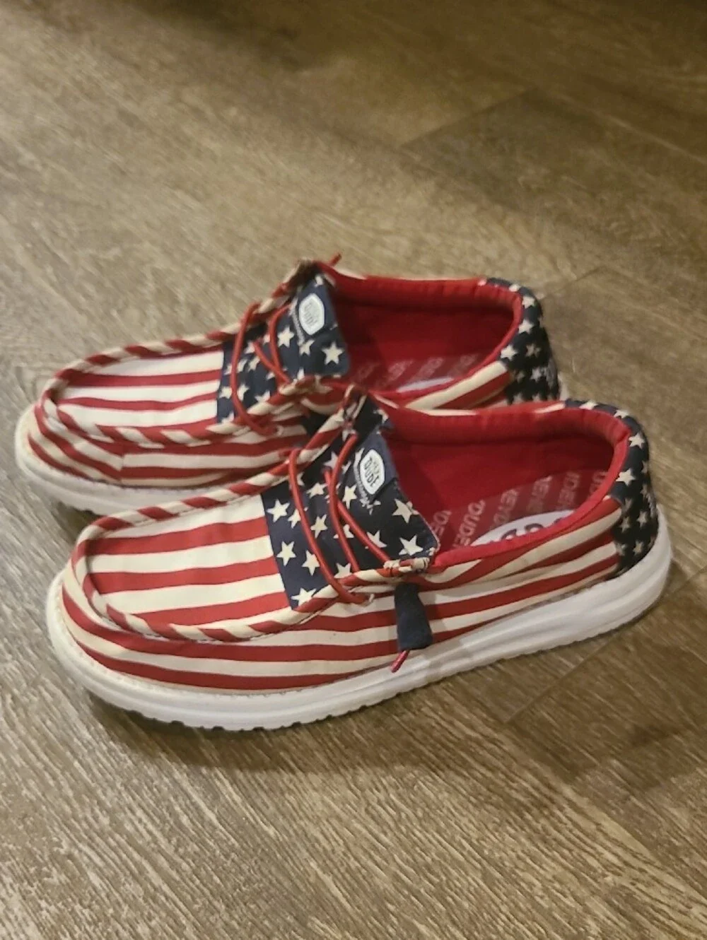 Hey Dude Men Americana Slip-On Loafers - Red, White, Blue